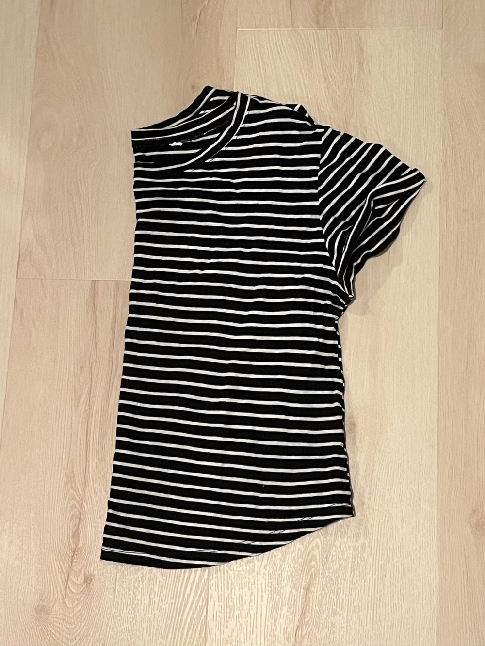 Tilly’s Black & White Striped Short-Sleeve Top